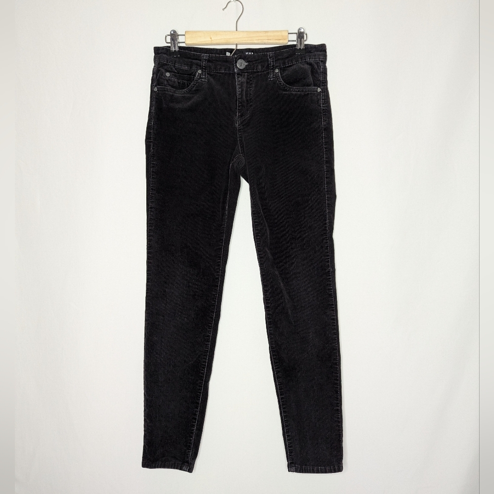 Kut From The Kloth Women's Black Corduroy Skinny Jeans Size 6